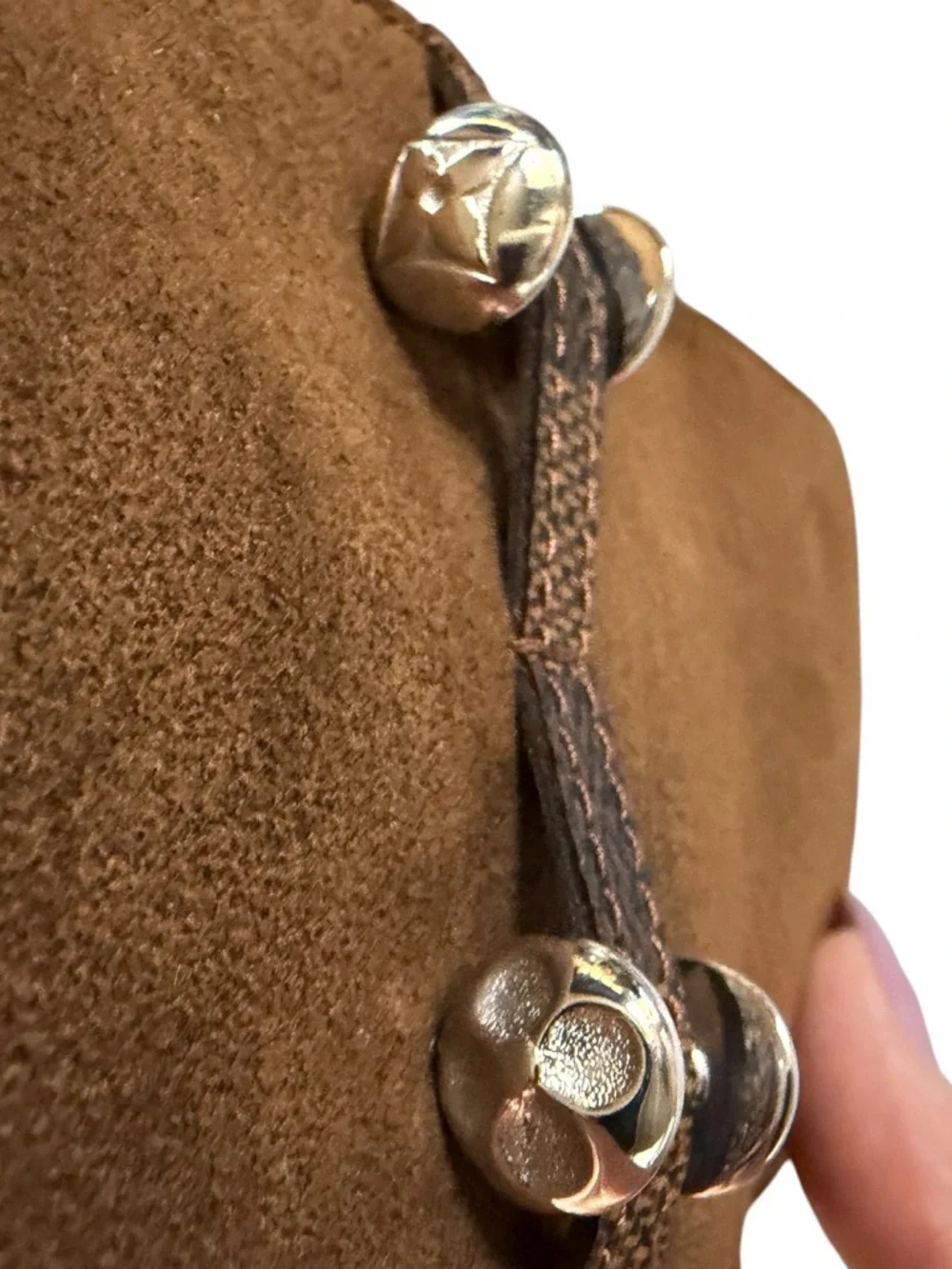 Louis Vuitton Damier Ebene Cufflinks Case With LV 925 Sterling Silver Cufflinks